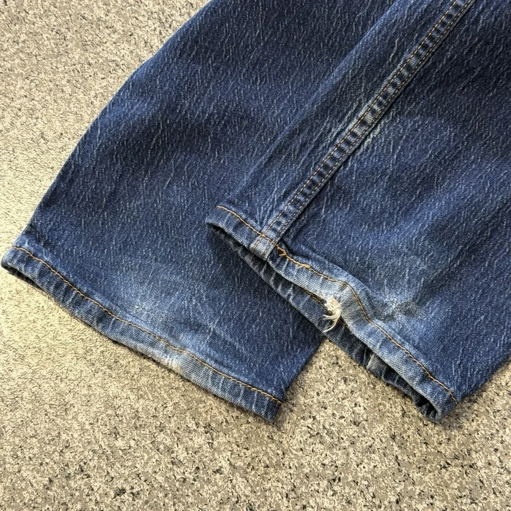 Levis 505 Jeans Mens 38x34 Classic Straight Fit Stretch Denim Medium Wash
